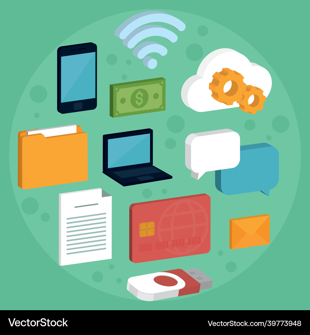 Technology and wireless Royalty Free Vector Image