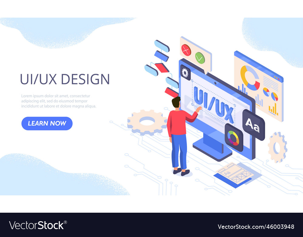Ui and ux design Royalty Free Vector Image - VectorStock