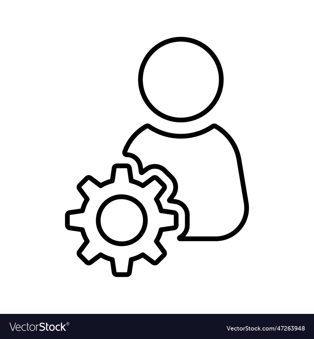 User management sign icon line outline symbol