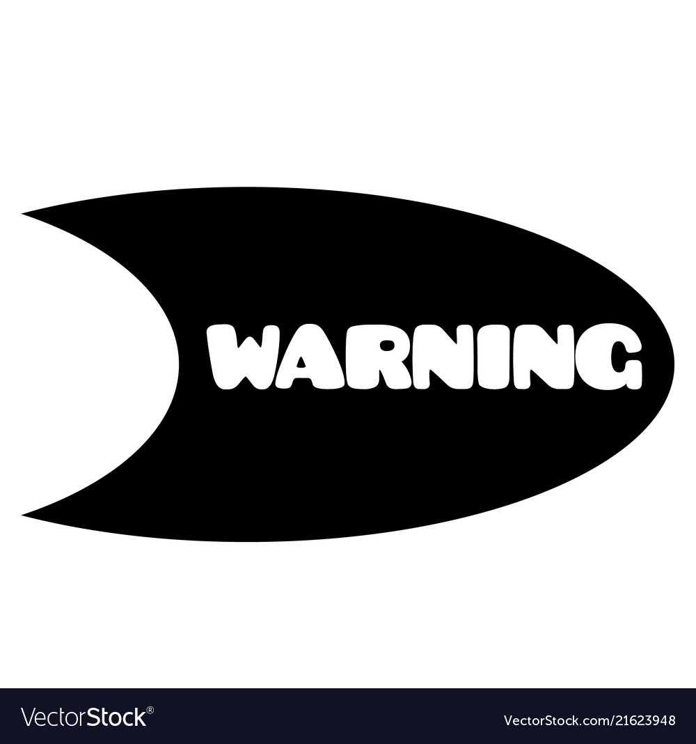 Warning stamp on white