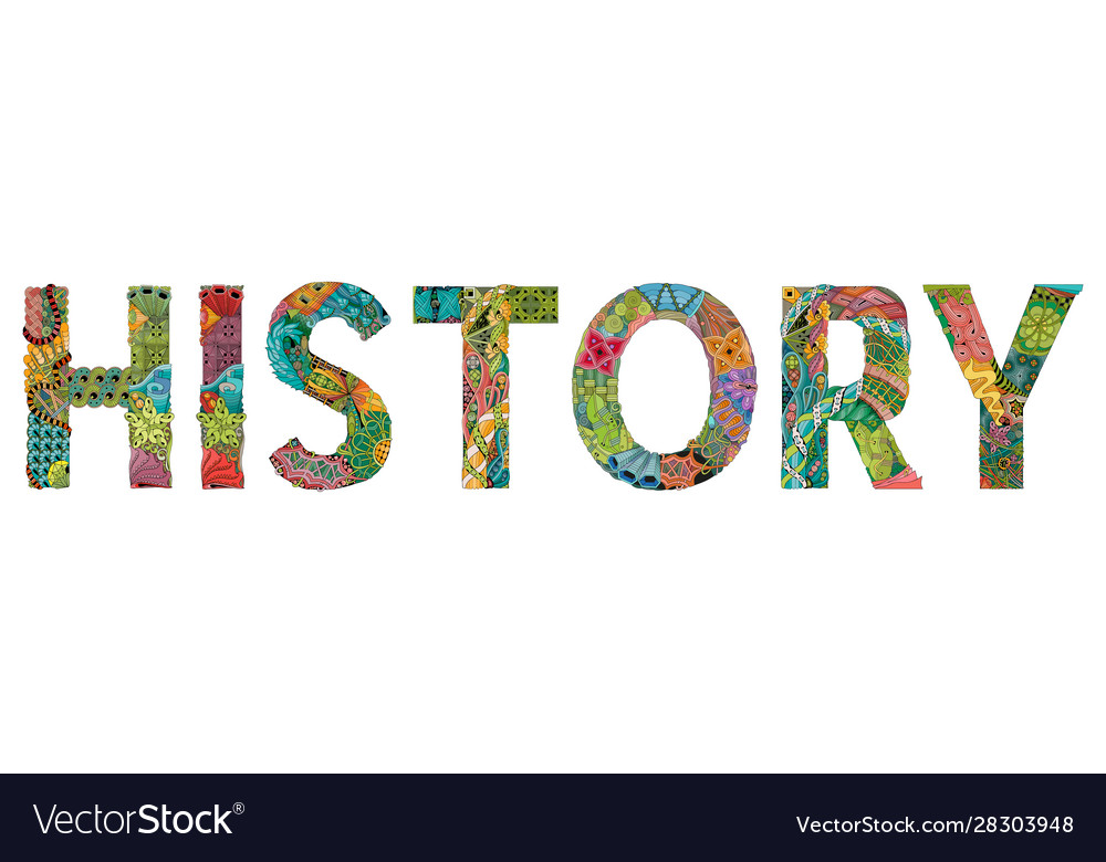 word-history-entangle-object-royalty-free-vector-image