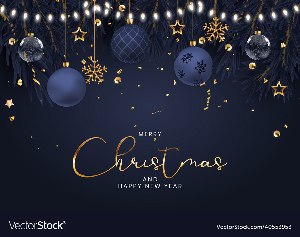 Christmas holiday party background happy new year Vector Image