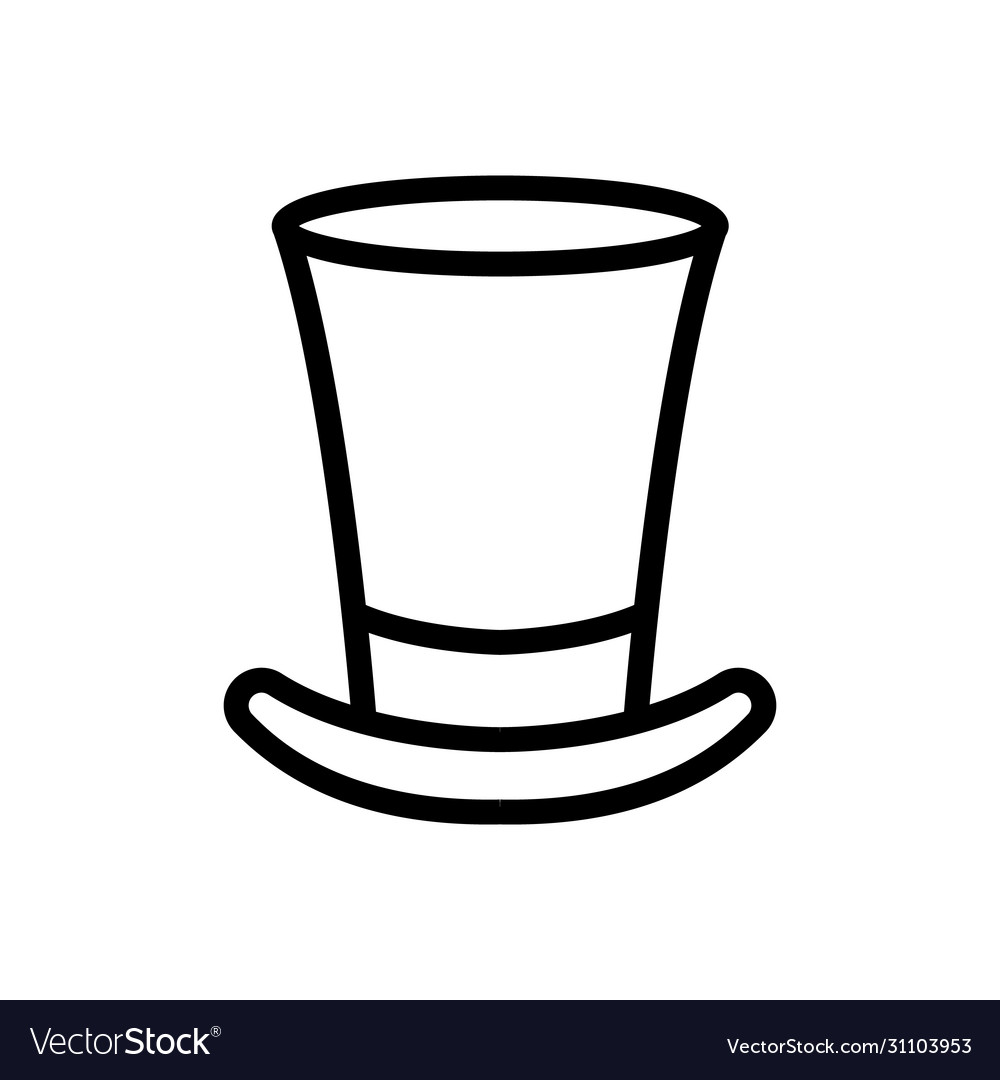 Cylinder hat icon outline Royalty Free Vector Image