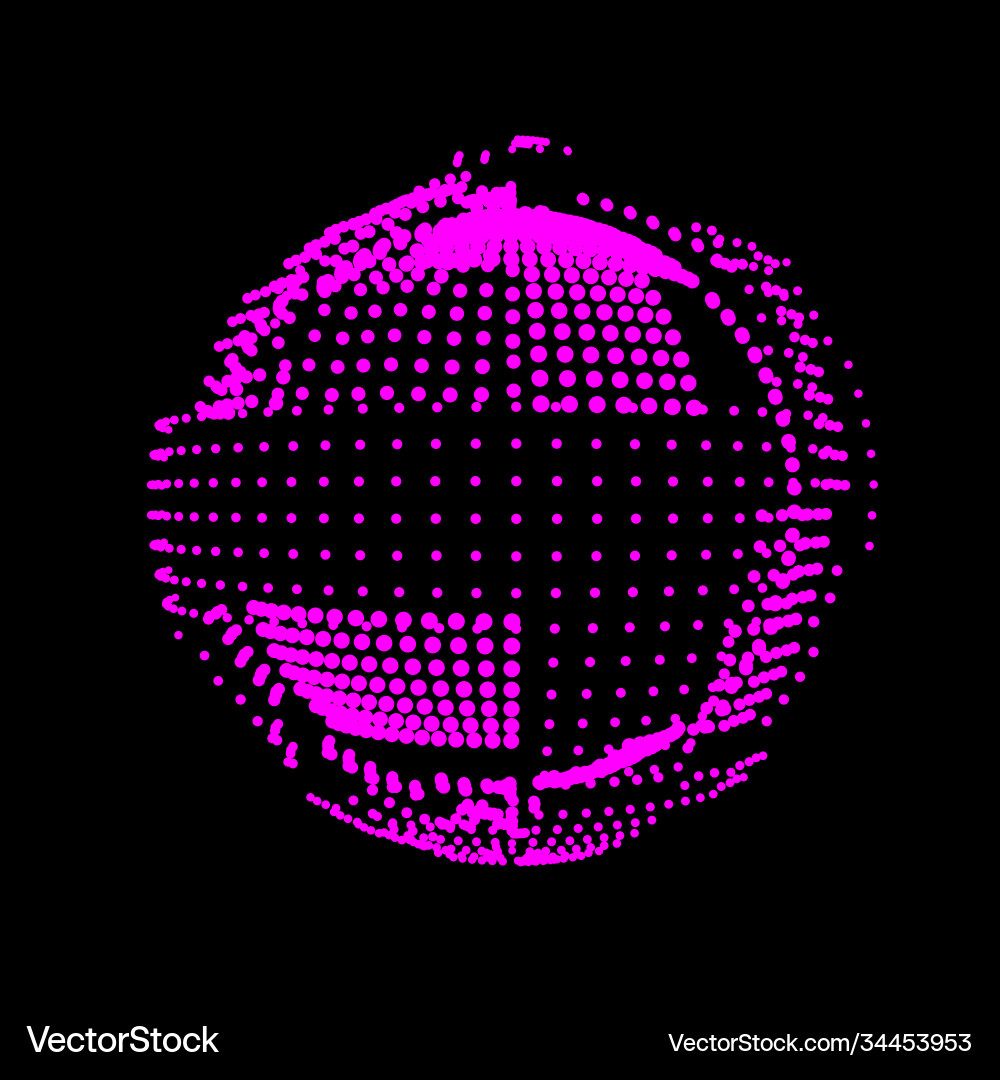 Sphere Exploding Abstract Vector Exploding sphere a star flashed like grenade Vector Image