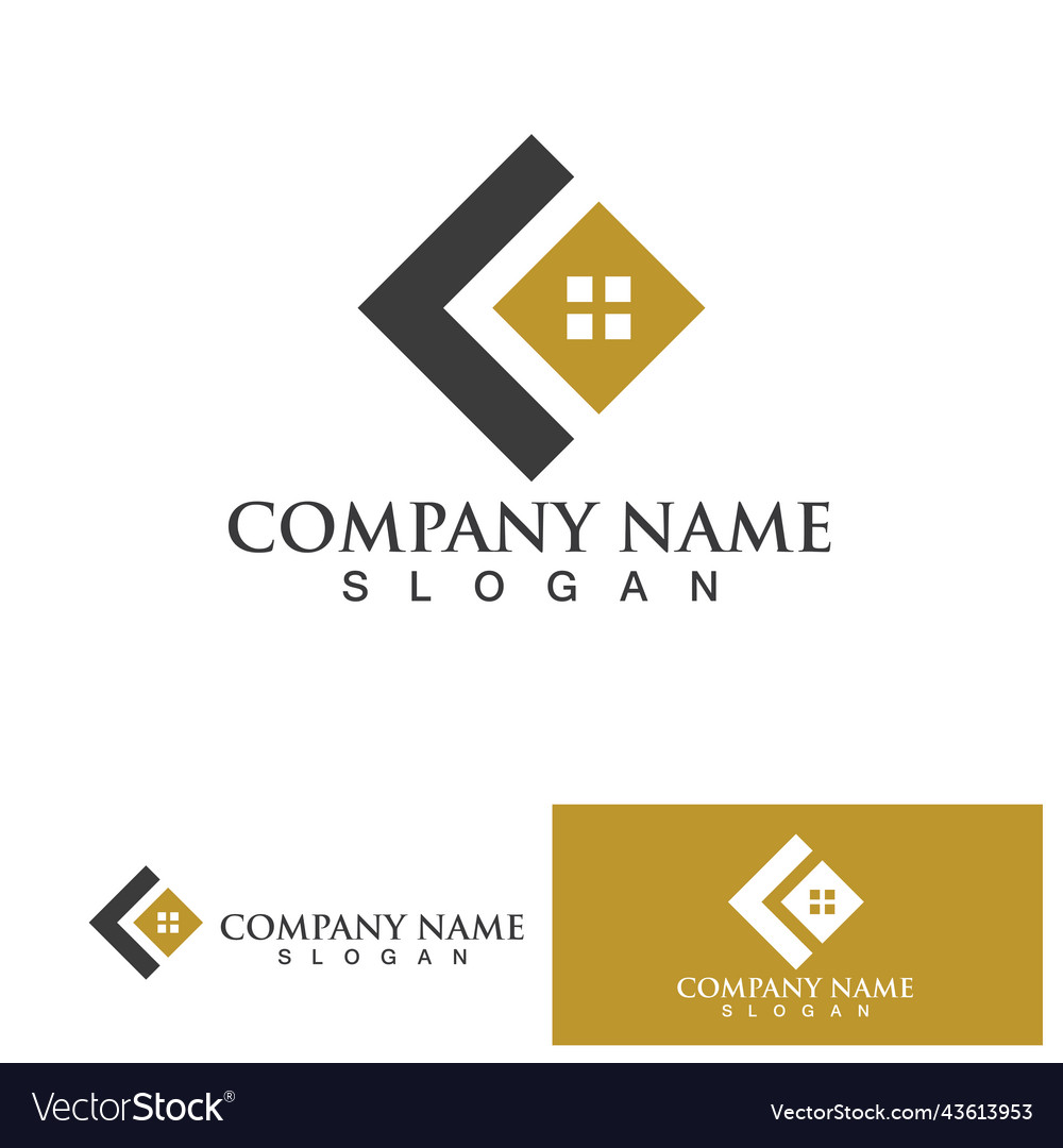 Home and building logo symbol Royalty Free Vector Image