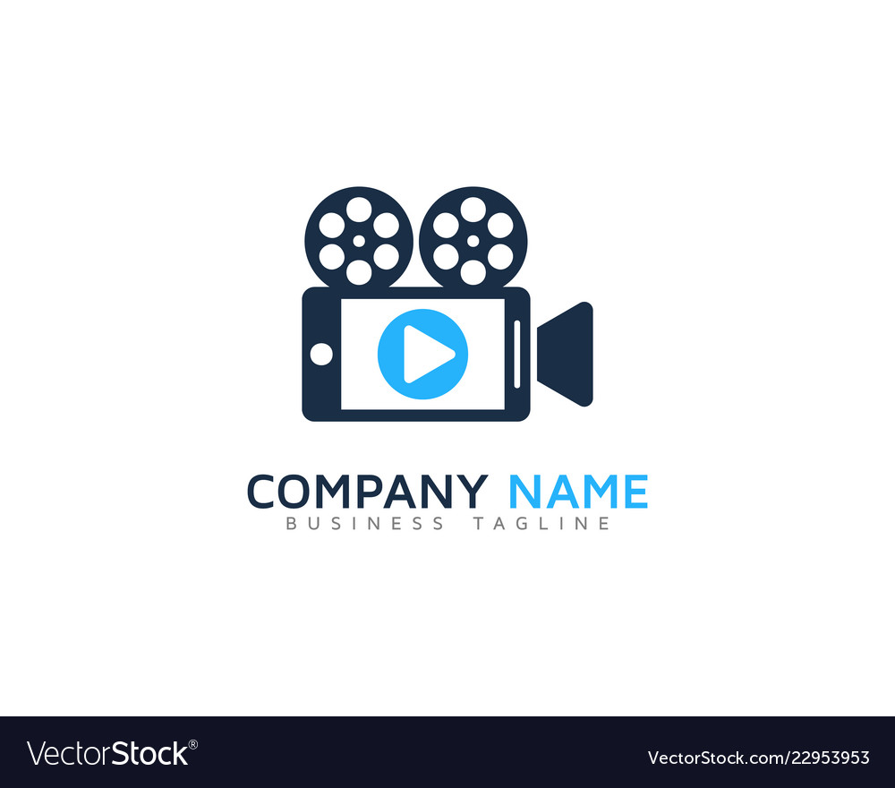 Mobile video logo icon design Royalty Free Vector Image