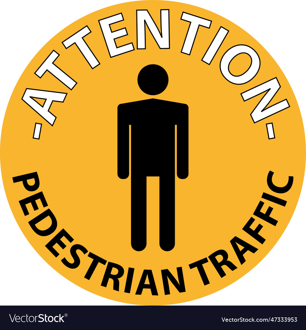 Pedestrian traffic hazard warning sign