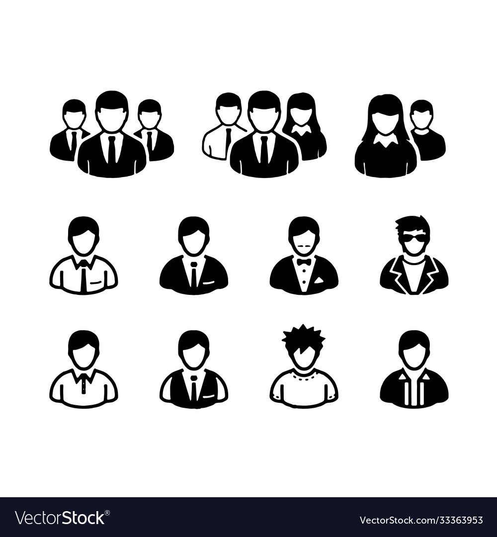 Set meeting icons such as group team people