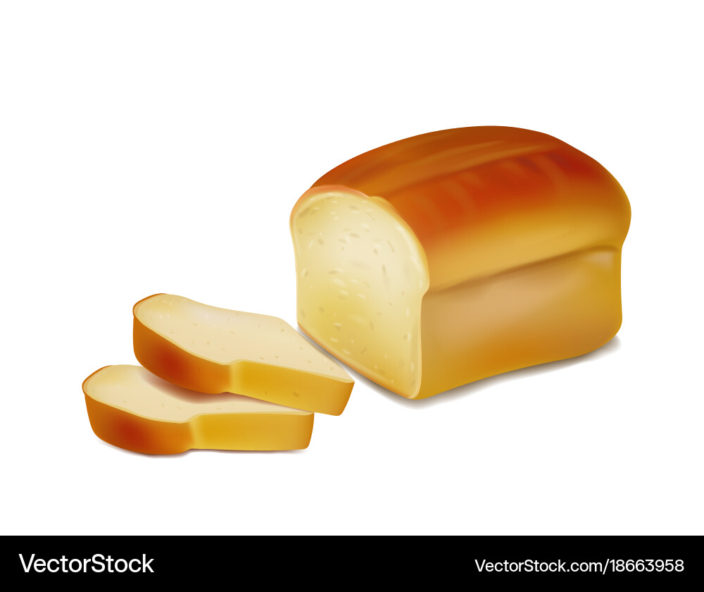 Bread bakery icon sliced fresh wheat bread Vector Image