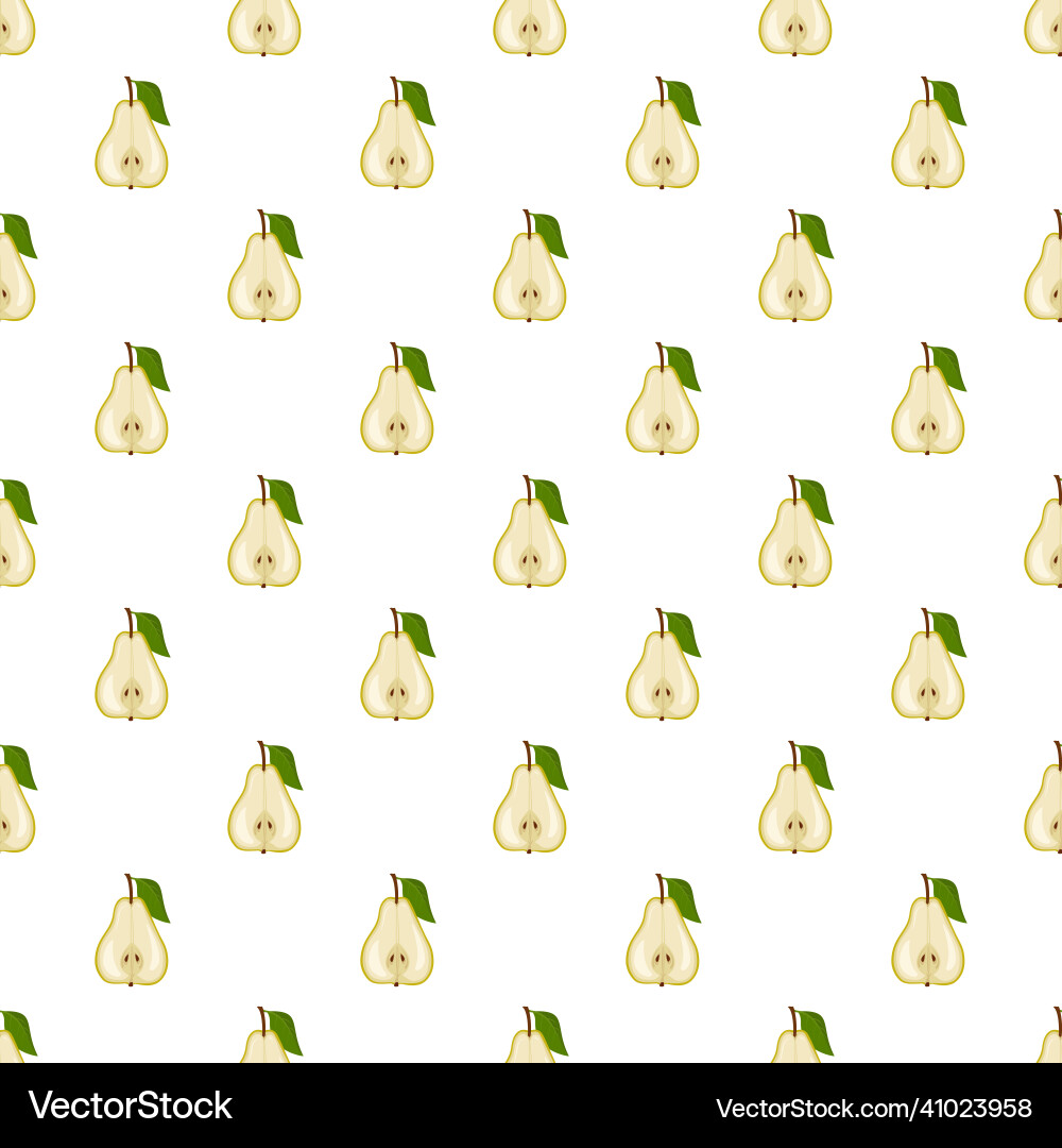 Seamless pattern with yellow pear Royalty Free Vector Image