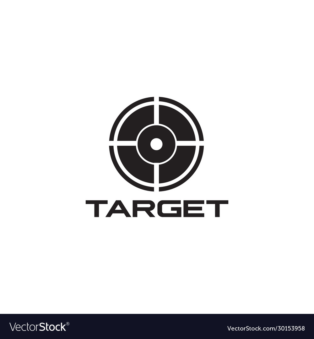 Target logo design template Royalty Free Vector Image