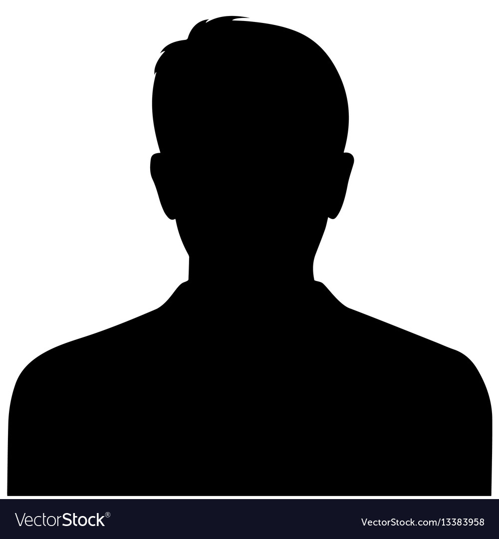 Unknown male person eps 10 Royalty Free Vector Image