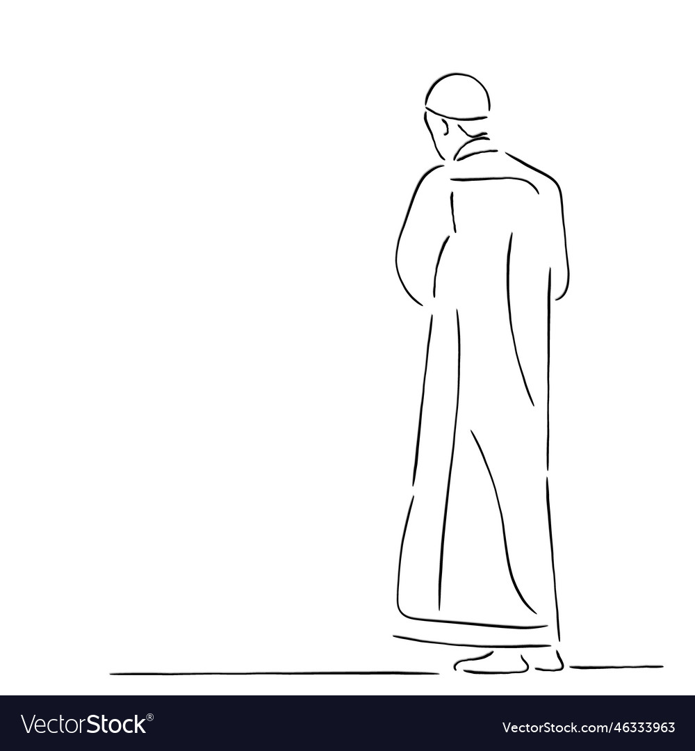 A man praying Royalty Free Vector Image - VectorStock