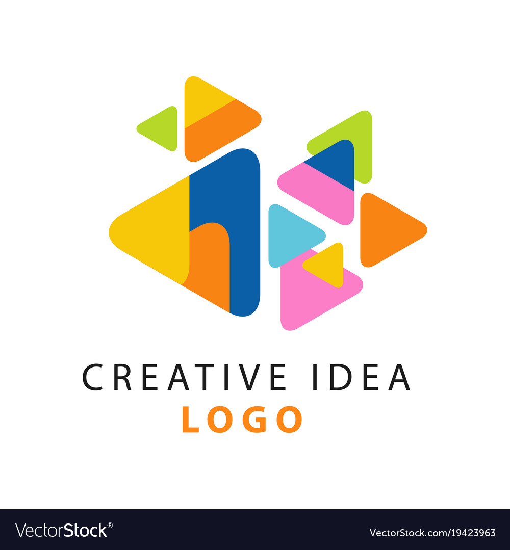 Abstract Creative Idea Logo Template Educational Vector Image