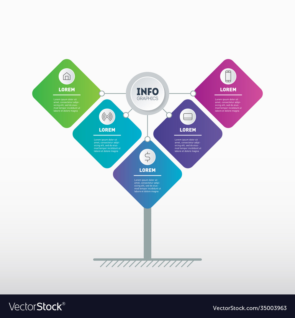 Brochure design template tree or info