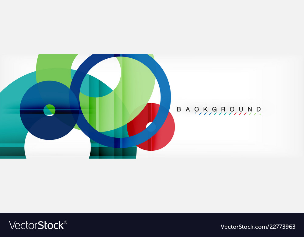 Colorful rings on grey background modern