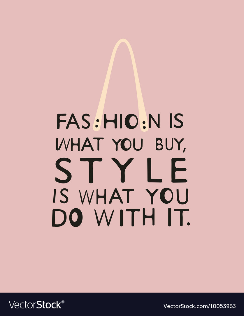 Fashion bag made from quote Royalty Free Vector Image