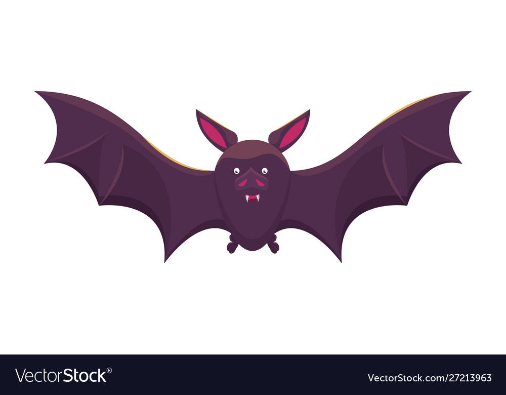 Halloween flying animal icon Royalty Free Vector Image