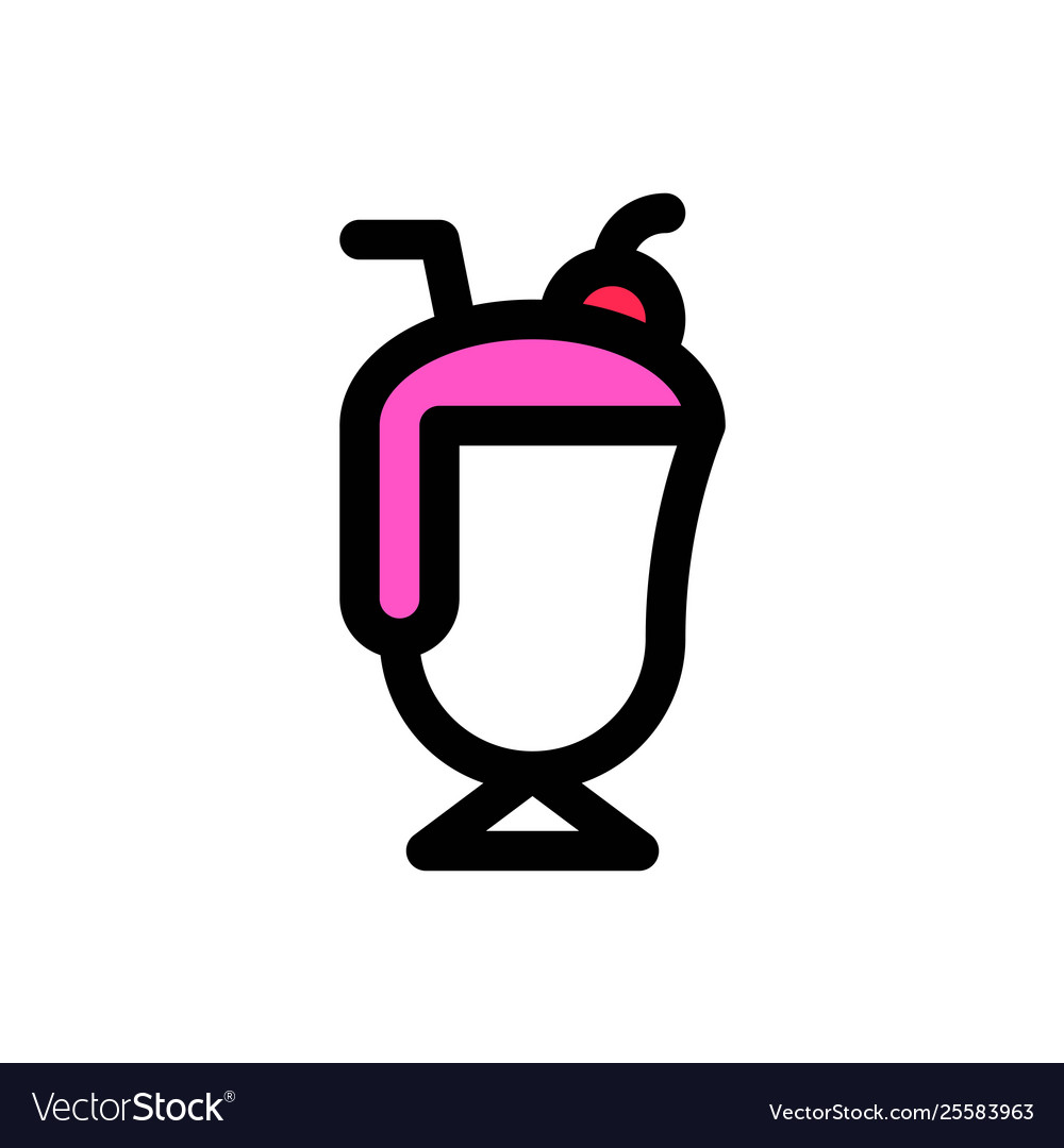 Ice cream cup sweets filled icon editable outline