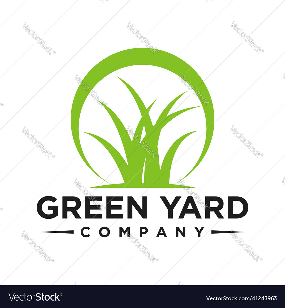 Lawn care logo design template Royalty Free Vector Image