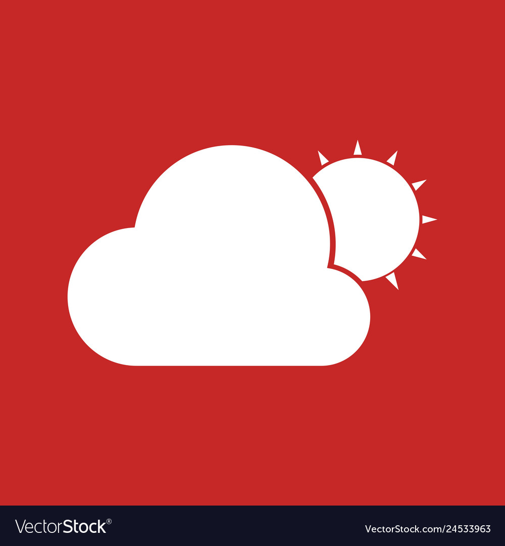 Sun and cloud icon Royalty Free Vector Image - VectorStock