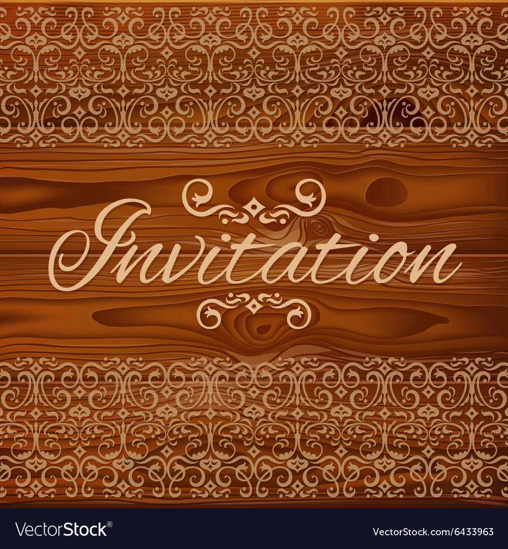 Wedding invitation card with floral ornament