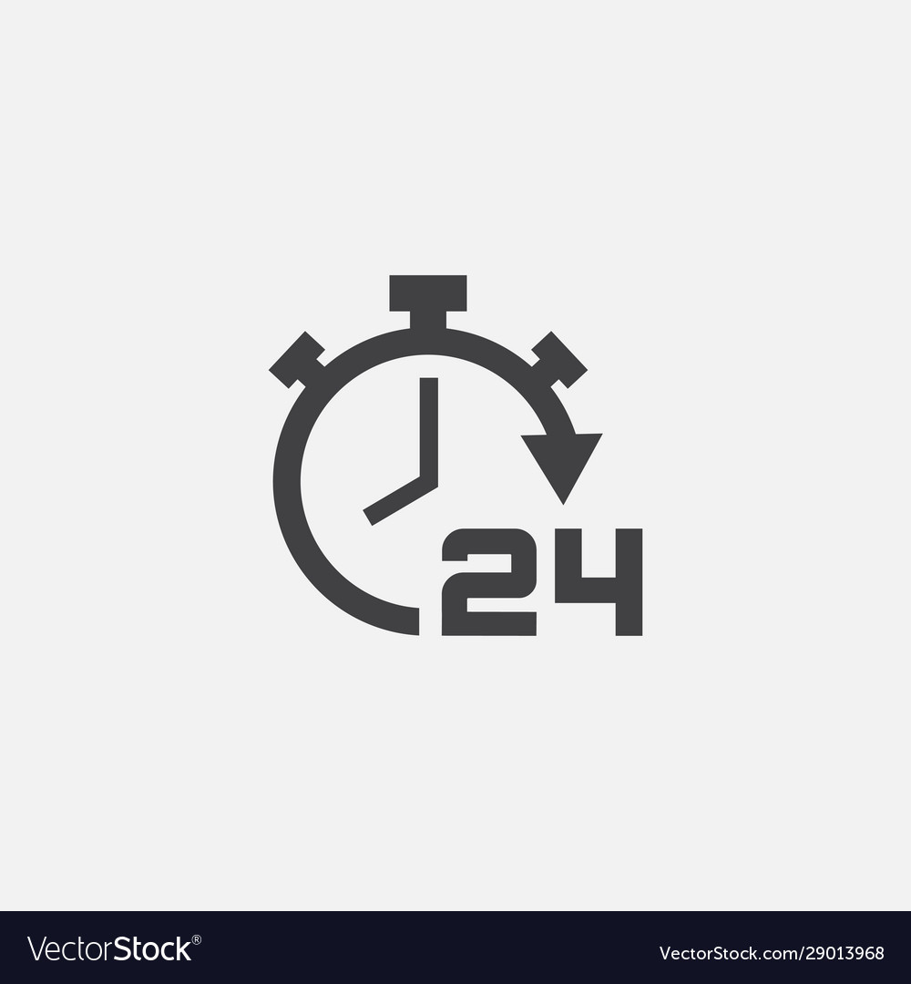 24h icon design sign