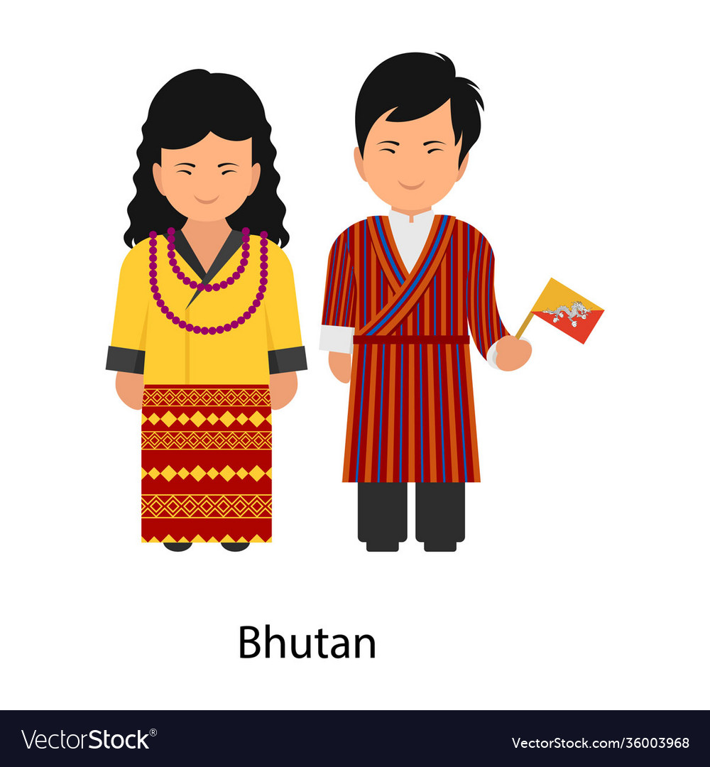 Bhutan clothing Royalty Free Vector Image - VectorStock