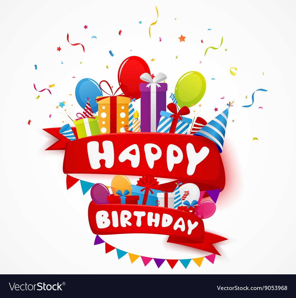 Birthday celebration element Royalty Free Vector Image