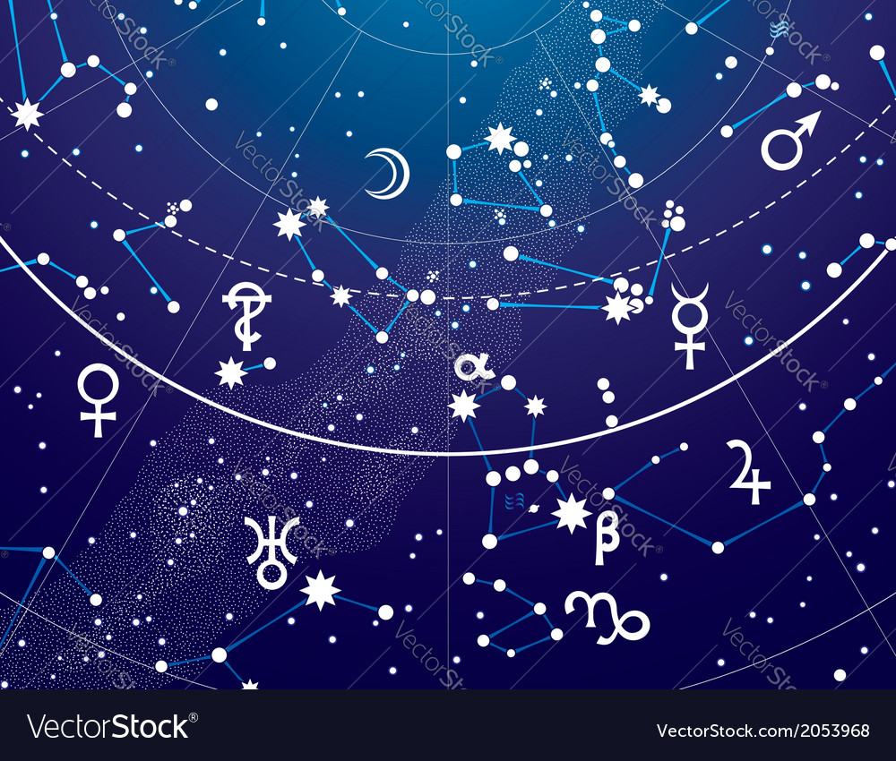 Fragment der astronomischen himmlischen Atlas