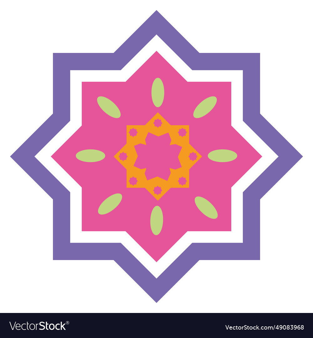 Islamic star colors Royalty Free Vector Image - VectorStock