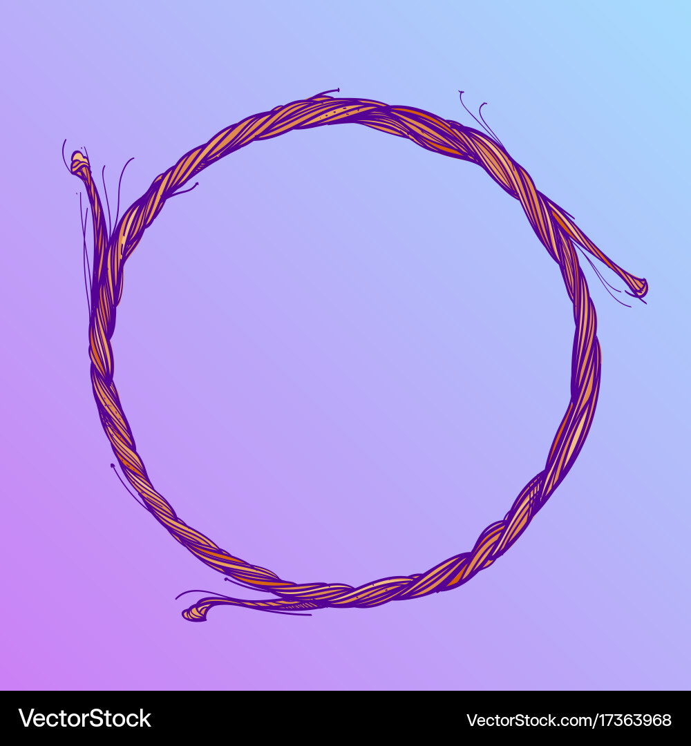 Round frame made branches decorative element Vector Image