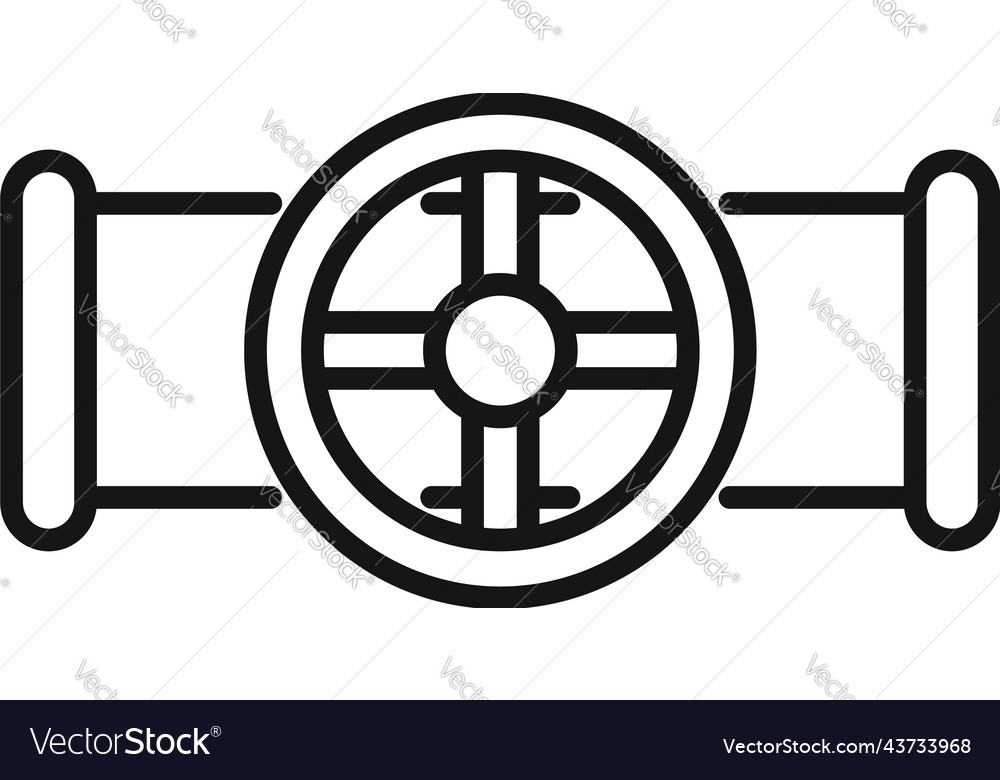 Tube drain icon outline water pipe Royalty Free Vector Image