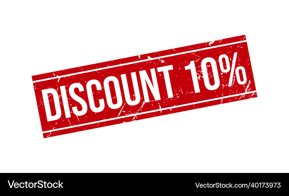 Discount 10 rubber stamp 10 grunge stamp Vector Image