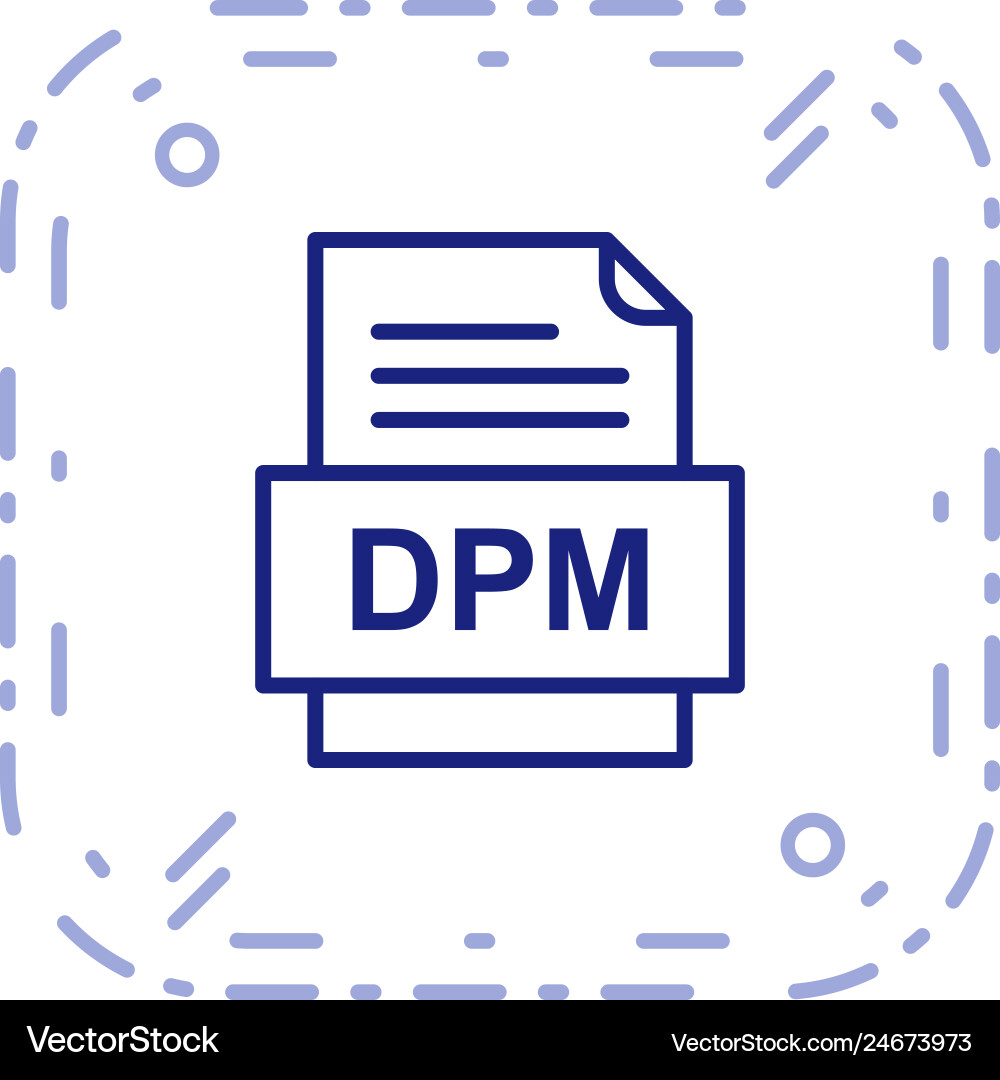 Dpm file document icon Royalty Free Vector Image