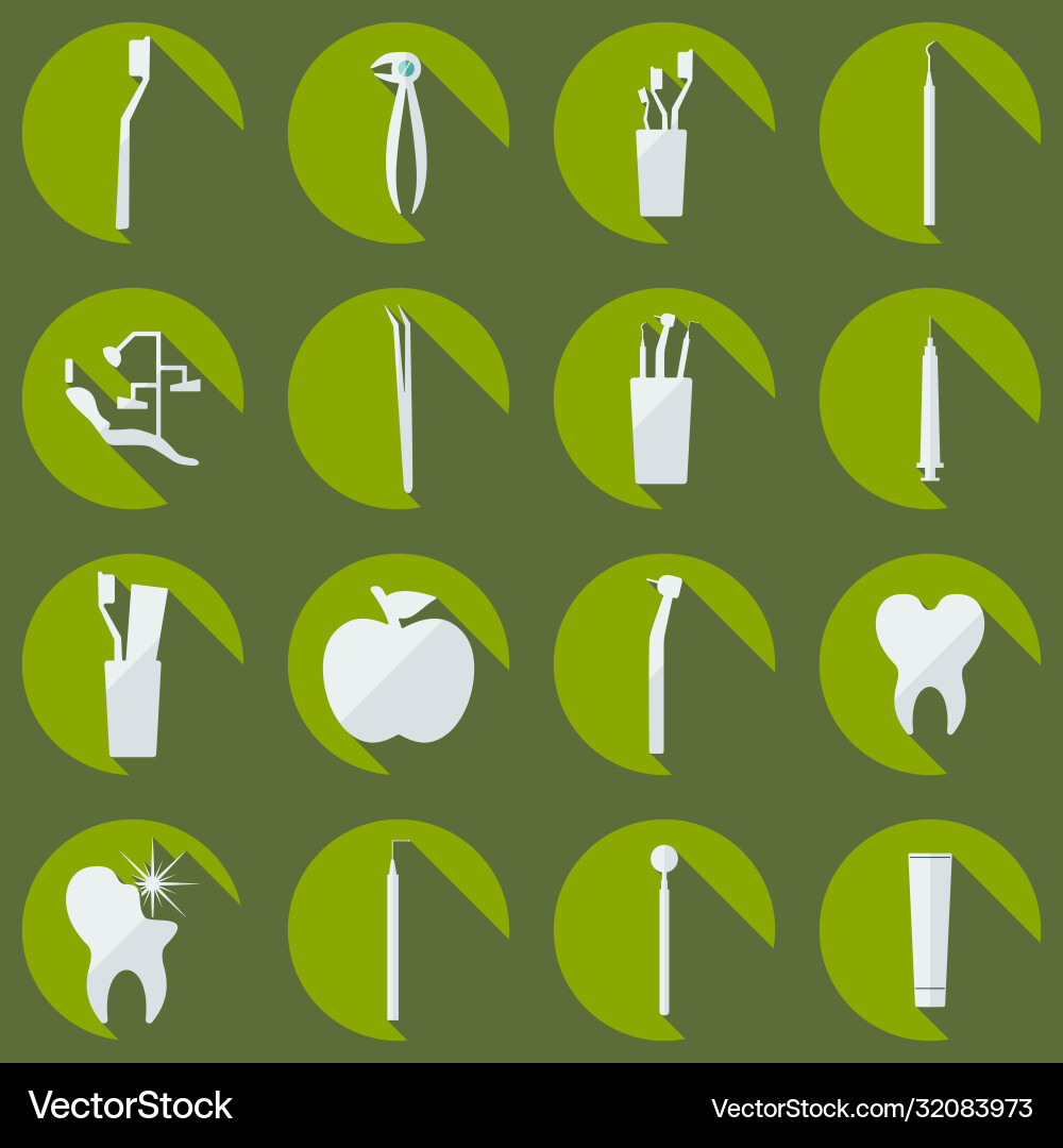 Flat concept set modern design with shadow Vector Image