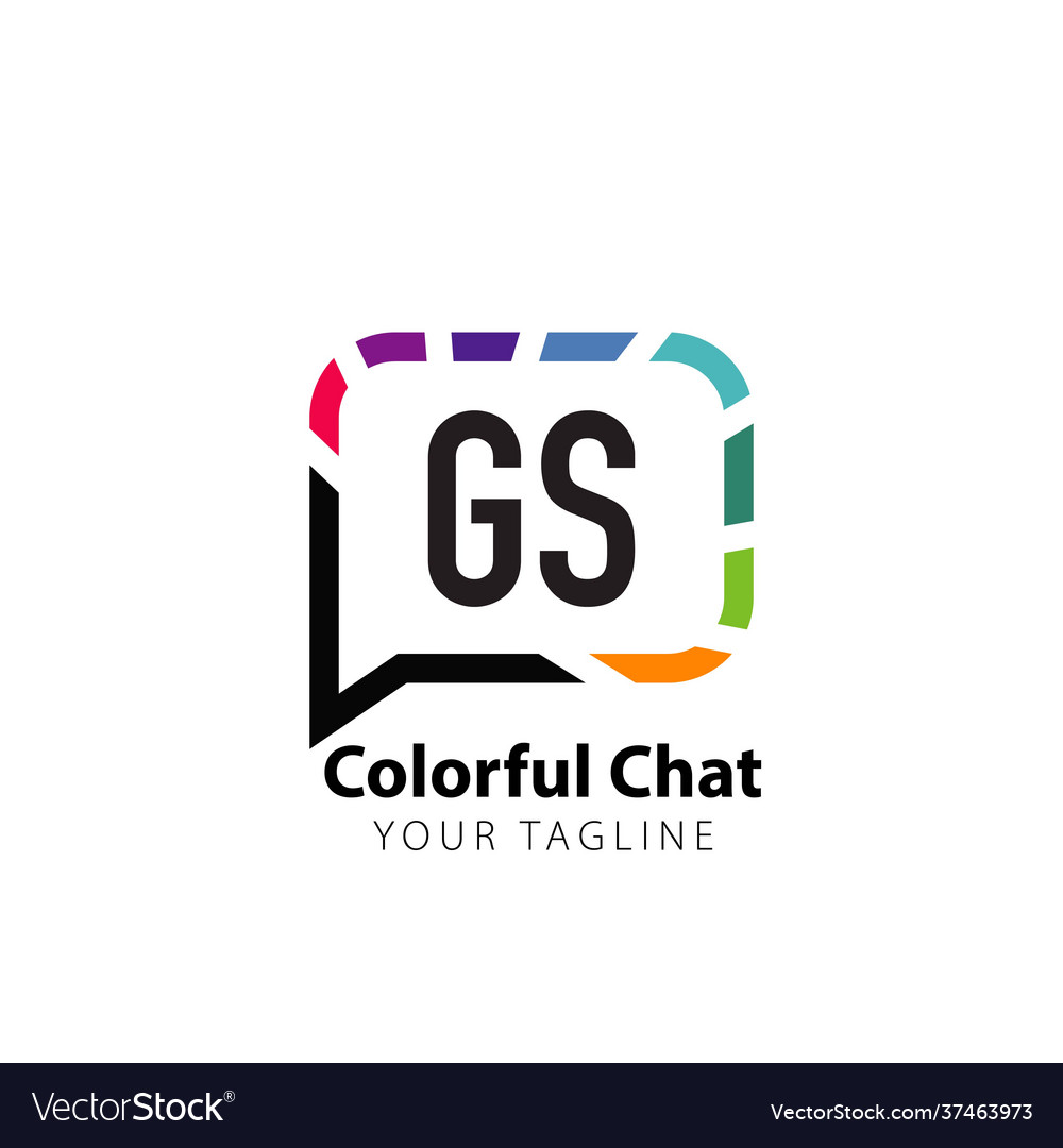 Initial letter gs colorful chat creative logo