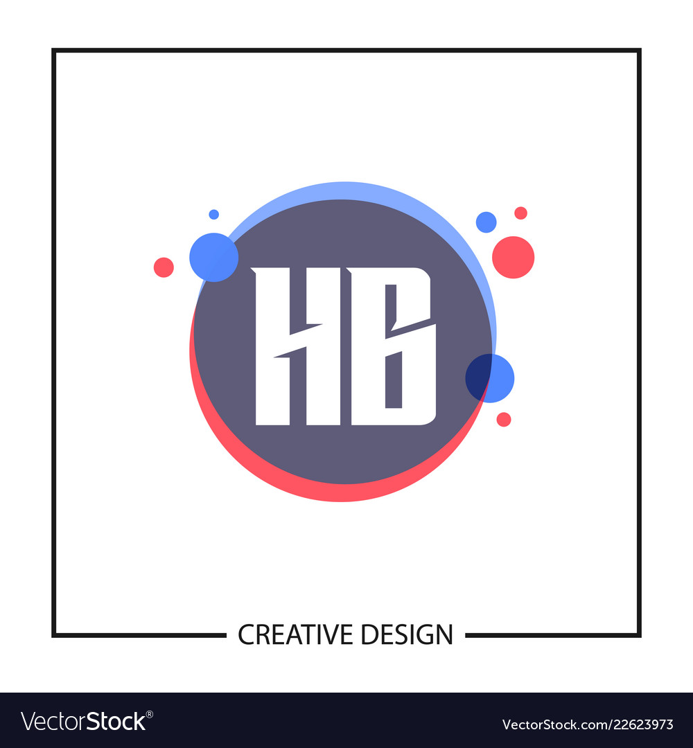 Initial letter hb logo template design