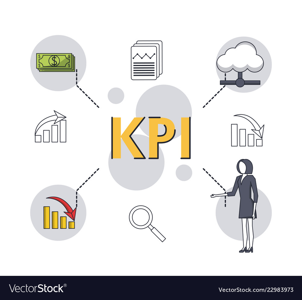 Key performance indicator Royalty Free Vector Image