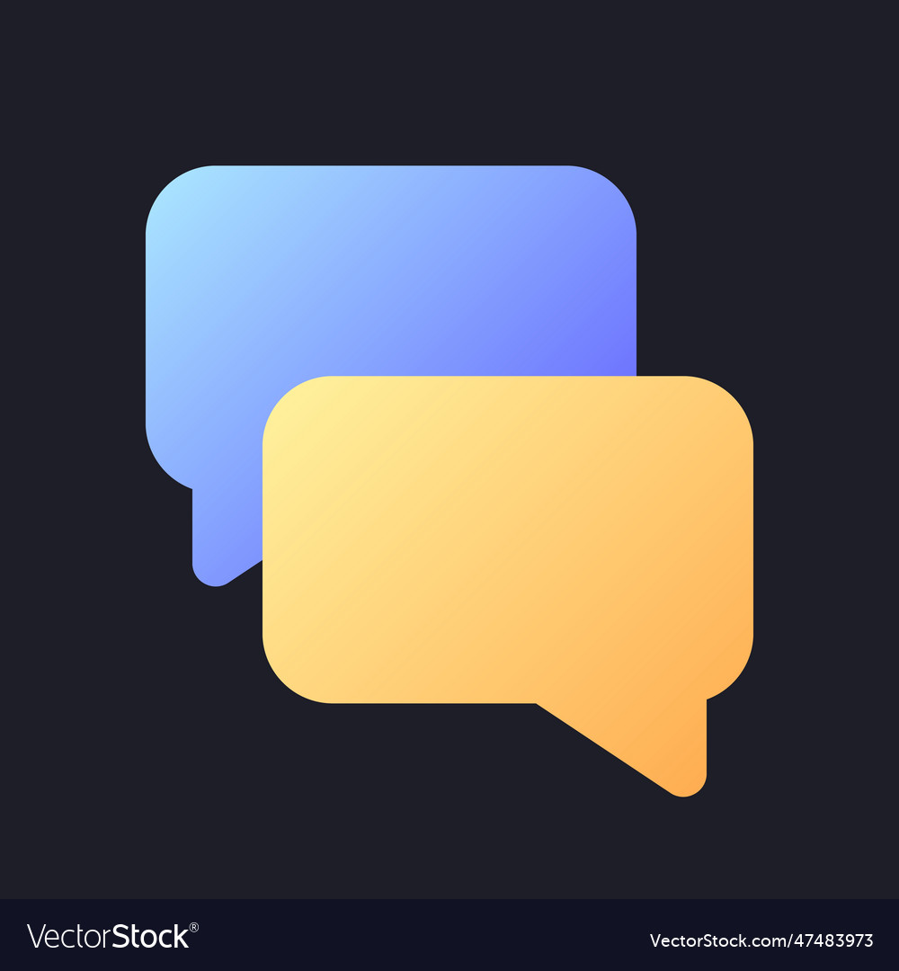 Messenger flat gradient fill ui icon for dark Vector Image