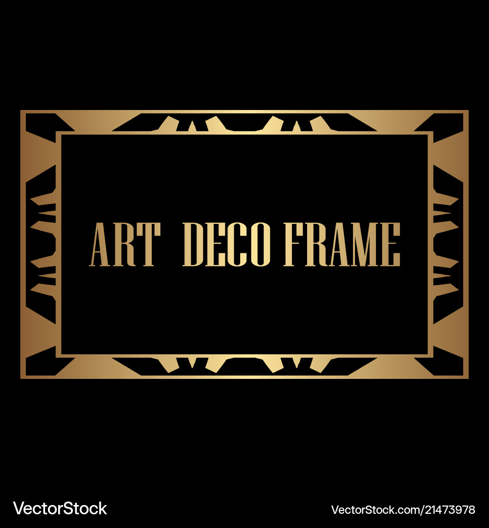 Art deco frame Royalty Free Vector Image - VectorStock