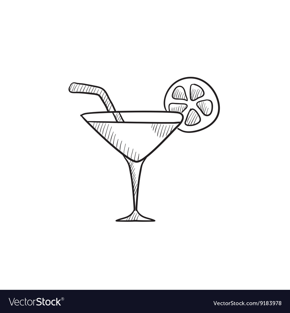 Cocktail Glass Drawing Vector - Dormir Wallpaper