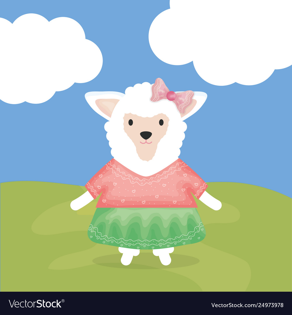 Premium Vector  Cute sheep character. prints on t-shirts