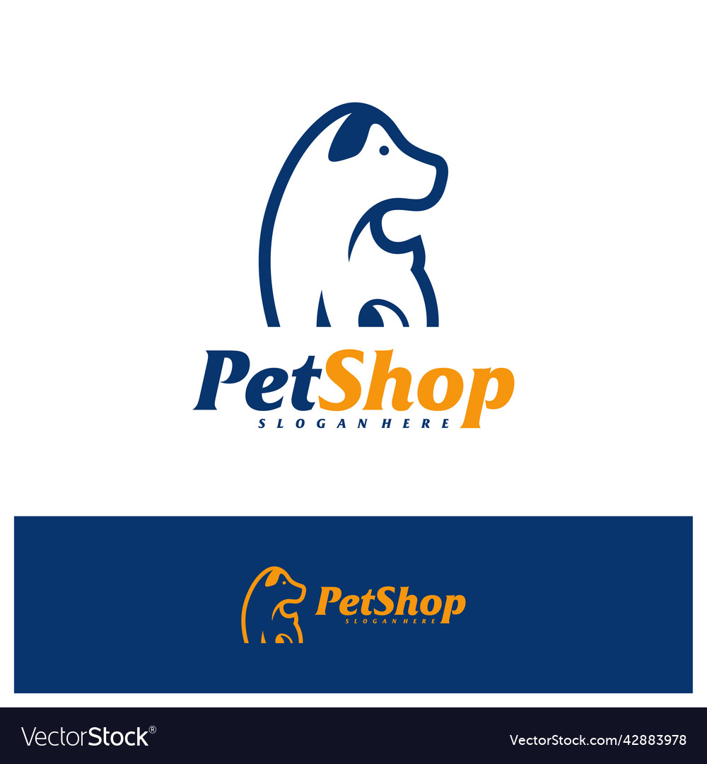 Dog Logo Design Template Pet Concept Royalty Free Vector