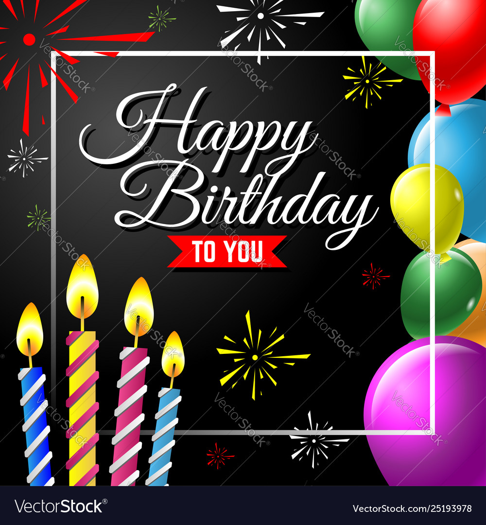 Happy birthday greetings Royalty Free Vector Image