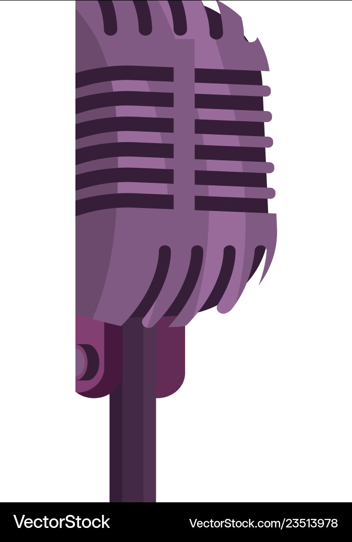 Microphone isolated icon Royalty Free Vector Image