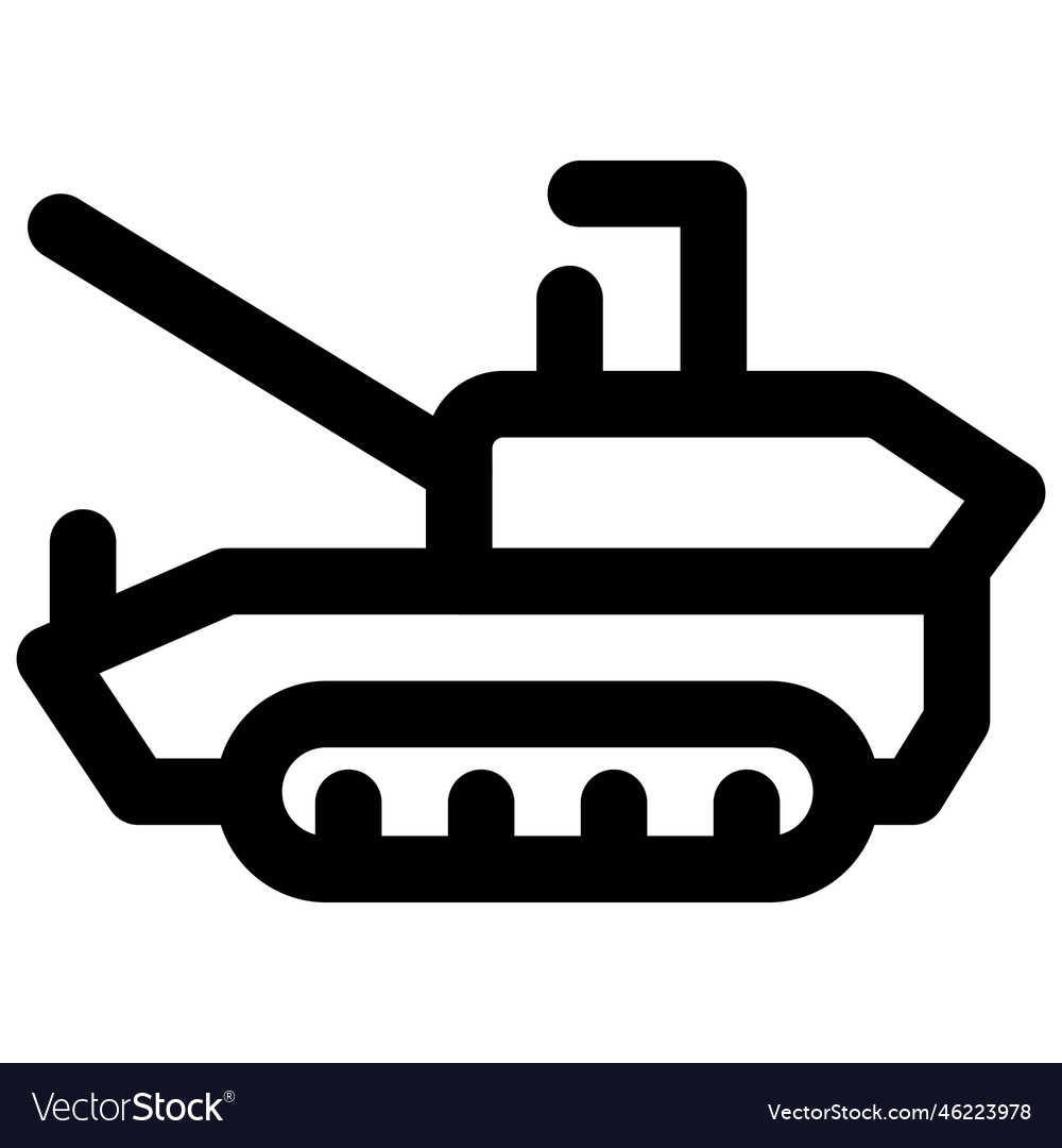 Military vehicle with armour and turret Royalty Free Vector