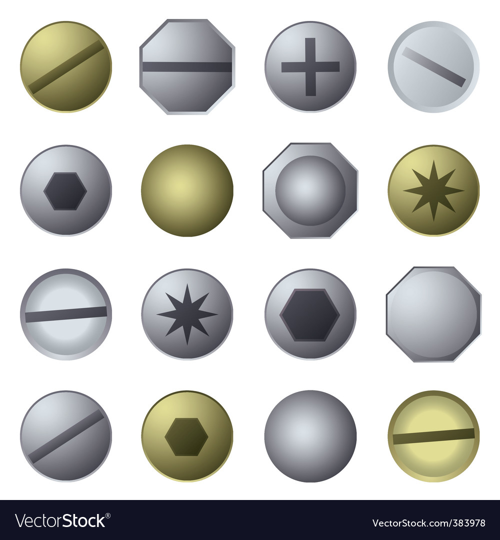 Nuts and bolts Royalty Free Vector Image VectorStock