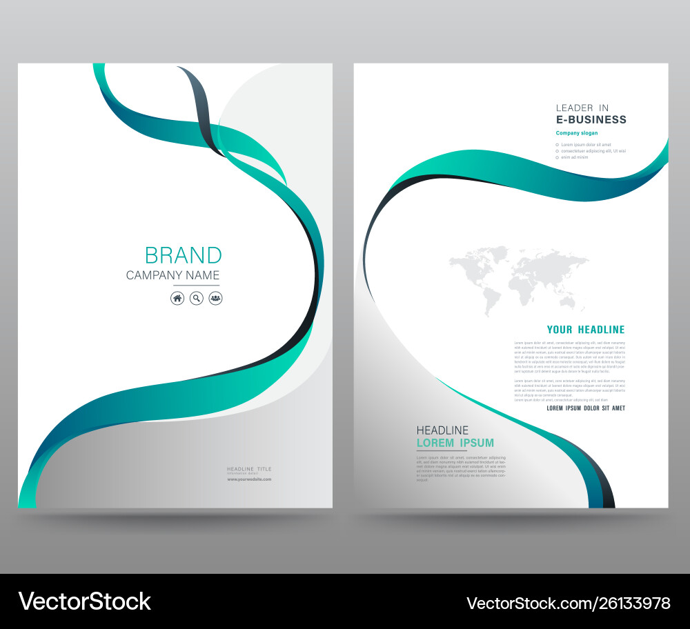 Template annual report Royalty Free Vector Image