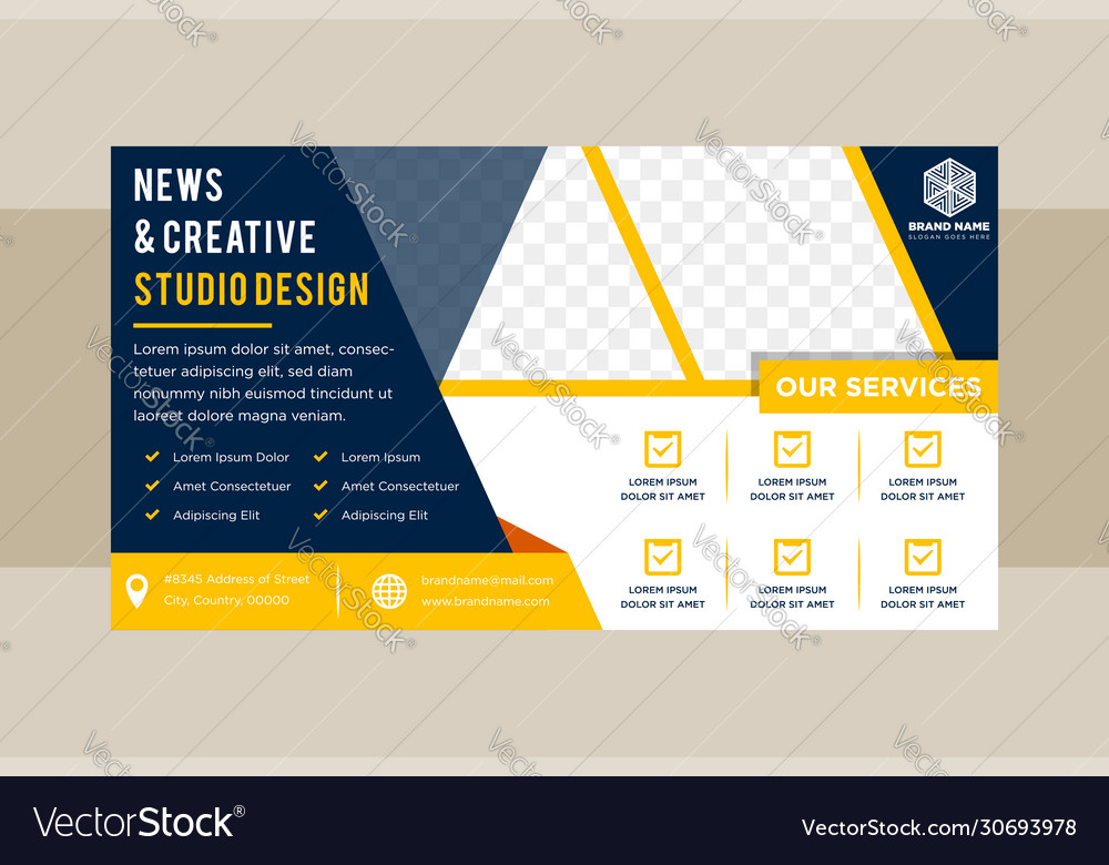 Template horizontal web banners with diagonal